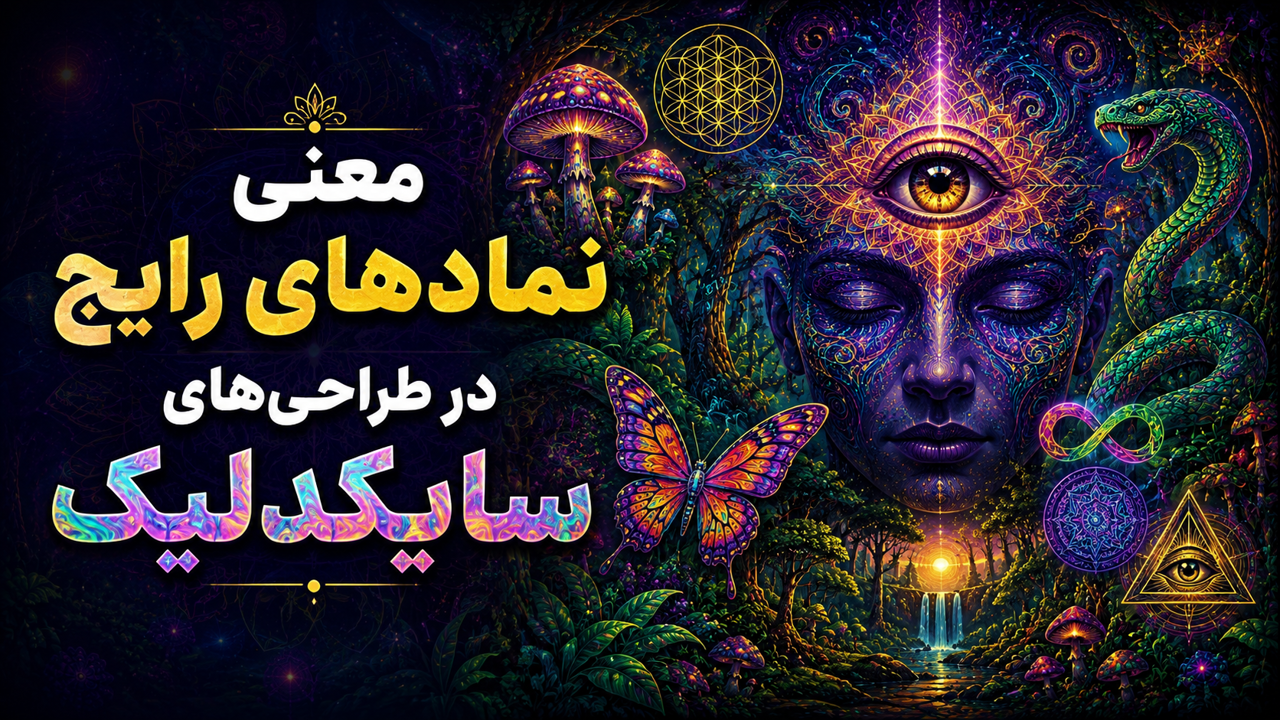 معنی نمادهای رایج در طراحی‌های سایکدلیک