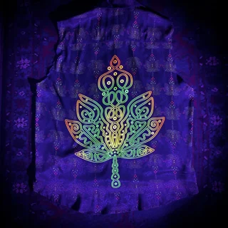پیراهن وست سایکدلیک مدل Neon Leaf بلک لایت